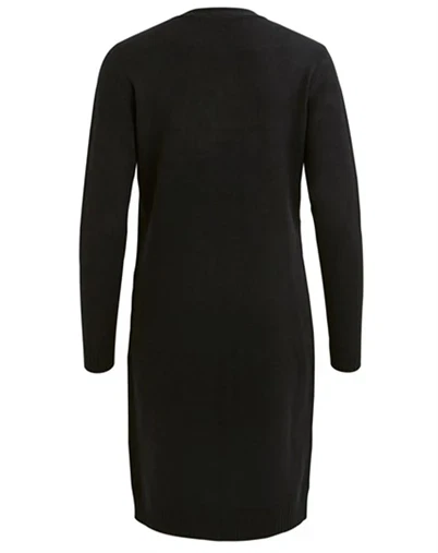 Vila - Viril Long Strik Cardigan - Black